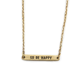 Go Be Happy (Darling) Brass Reversible Bracelet