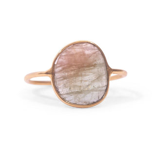 Watermelon Tourmaline Oval Ring - Size vary