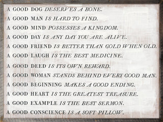 A Good Proverb (Grey Wood) - Art Print