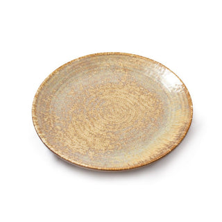 Large Speckled Ceramic Ochre Plate 10.6" x 10.6"