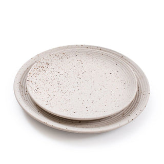 Ribbed Ceramic Speckled Plate