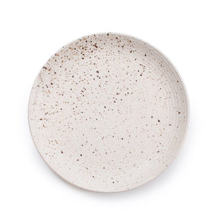 Ribbed Ceramic Speckled Plate