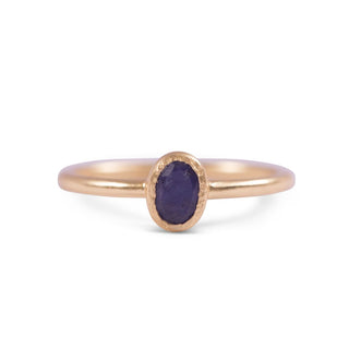 Gold Plated Ring with Blue Sapphire