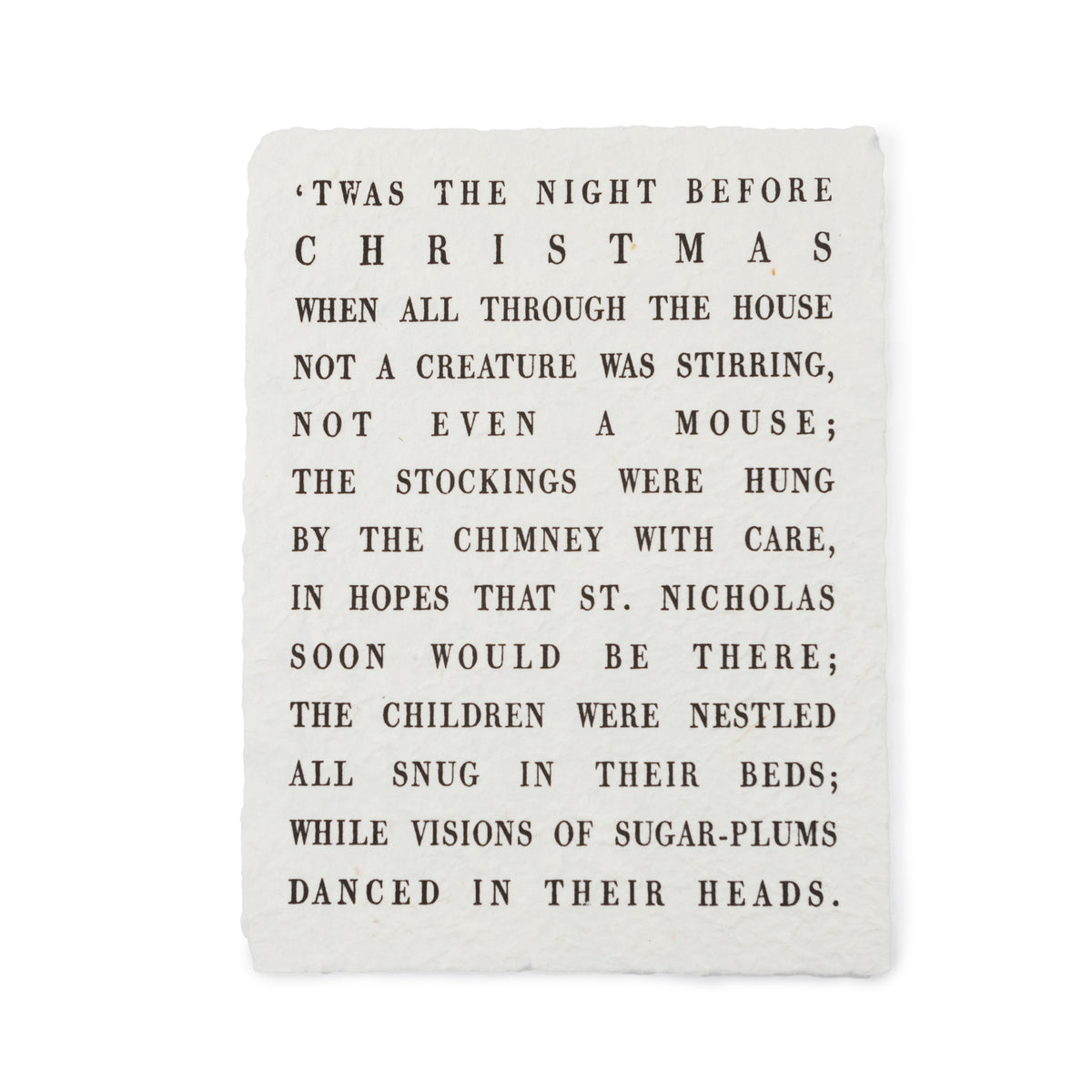 ***Twas The Night Before Christmas Handmade Paper Print - 12x16