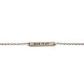 ***Courage (Dear Heart) Reversible Silver Chain Bracelet