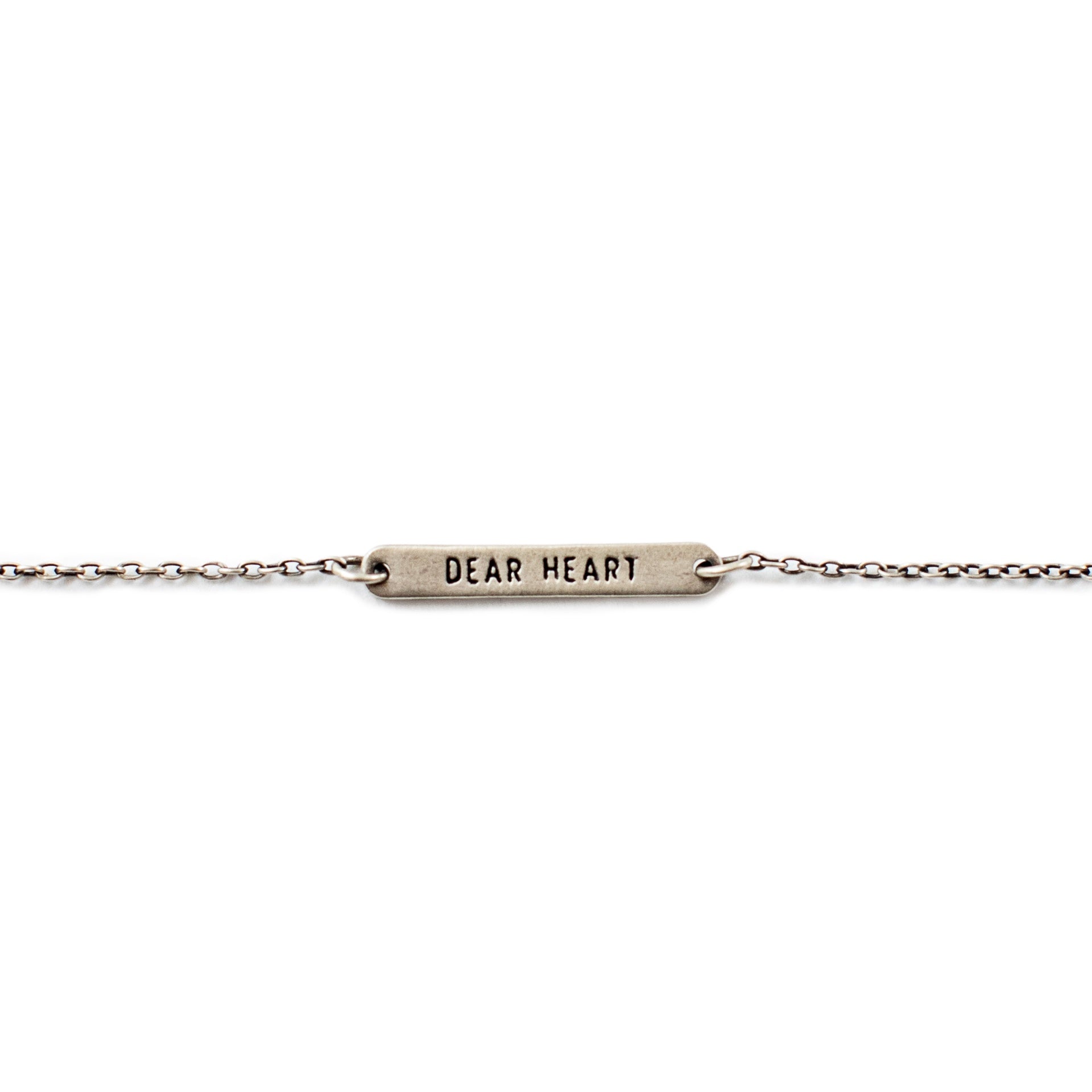 ***Courage (Dear Heart) Reversible Silver Chain Bracelet