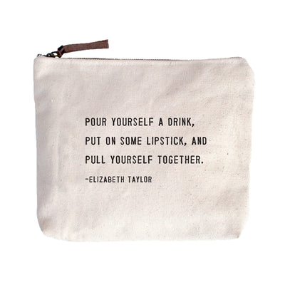 Canvas Zip Bag - Cream