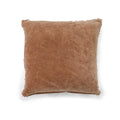 Fawn Velvet Pillow with Poms - 22"x22