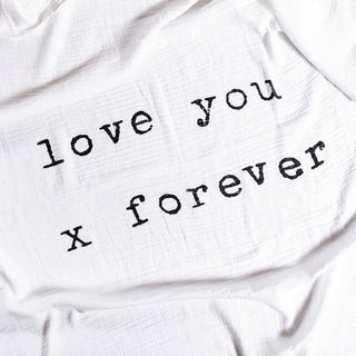 Love You X Forever Swaddle Blanket 47”x47"