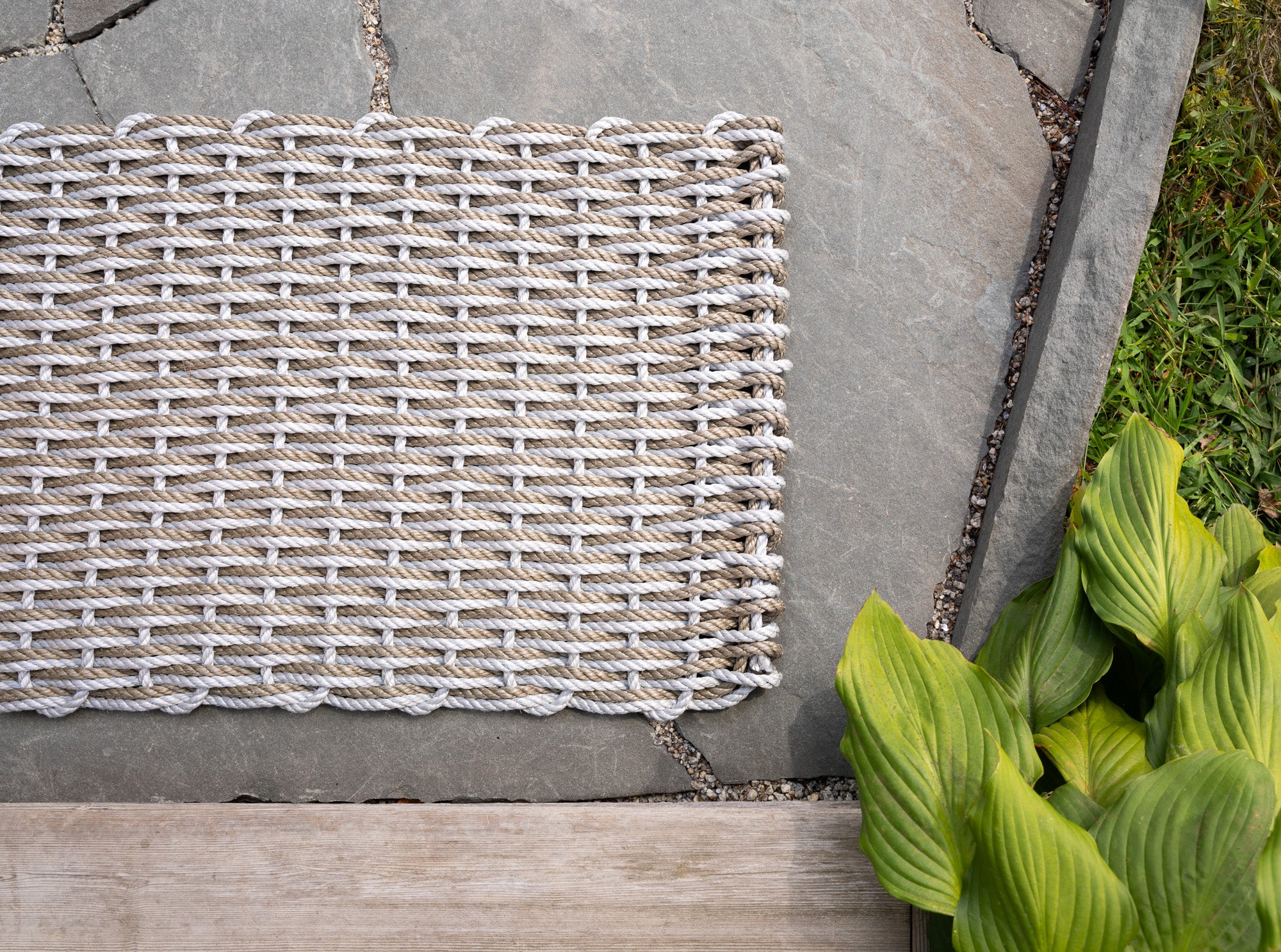 Fog Gray + Sand Doormat