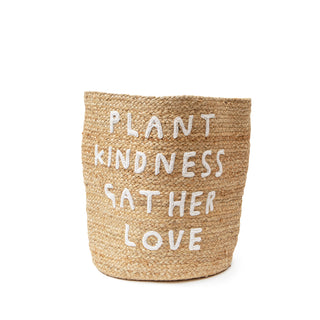 Jute Basket - Plant Kindness Gather Love 13.78"x17.72"