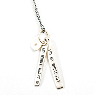 ***My Whole Heart Silver Necklace - 22