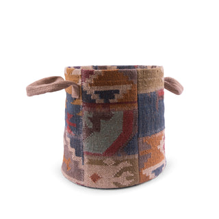 ***Woven Kilim Basket 16" tall with a 17" diameter