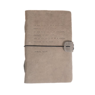 Daniel Saint Artisan Leather Journal in Charcoal - 5.75 x 8.75