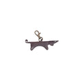 Brown Leather Dachshund Keychain