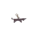 Brown Dachshund Leather Keychain