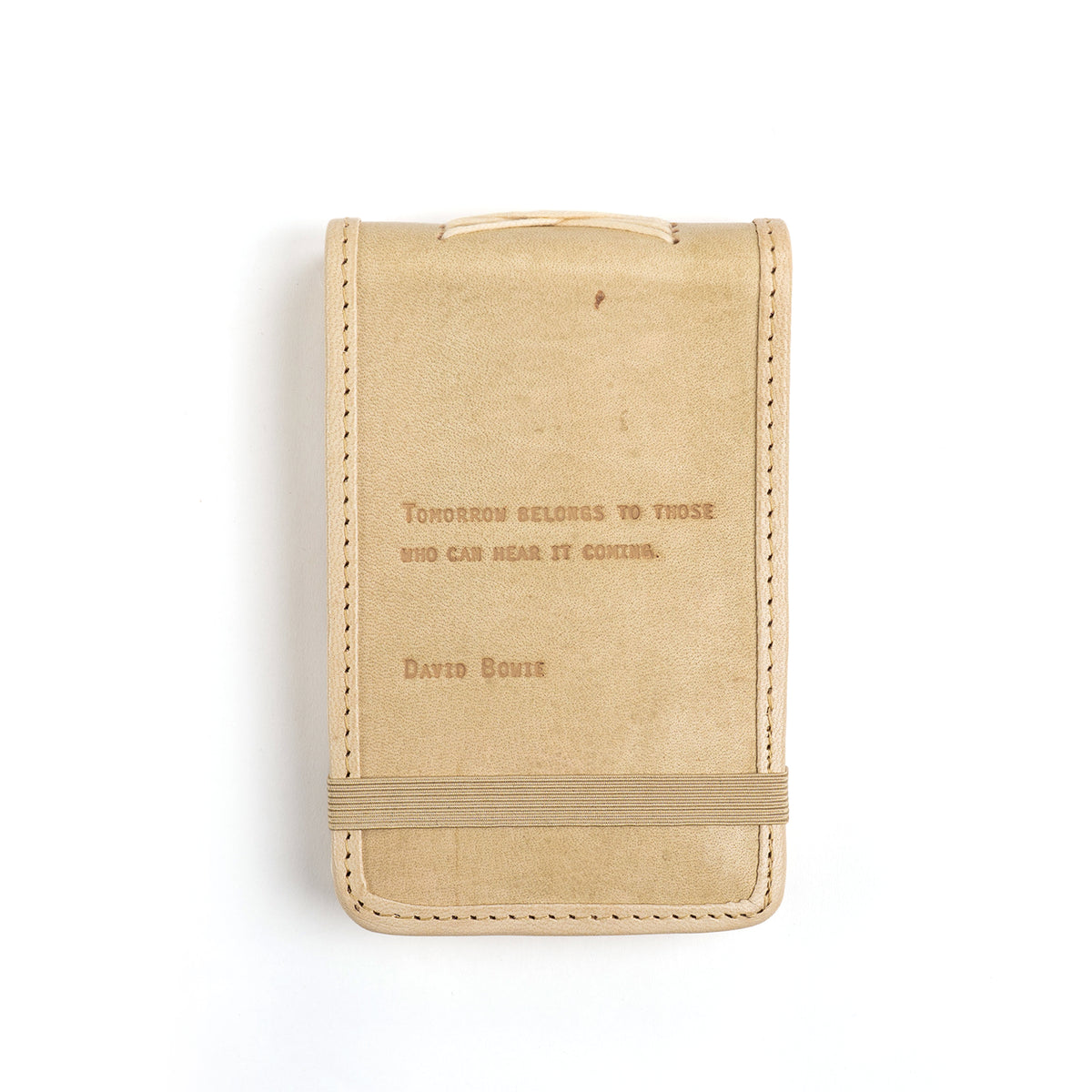 Tomorrow Belongs Mini Signature Leather Journal - Honey