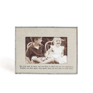 The Free Soul Is Rare Zinc Linen  Frame 6"x4" Horizontal