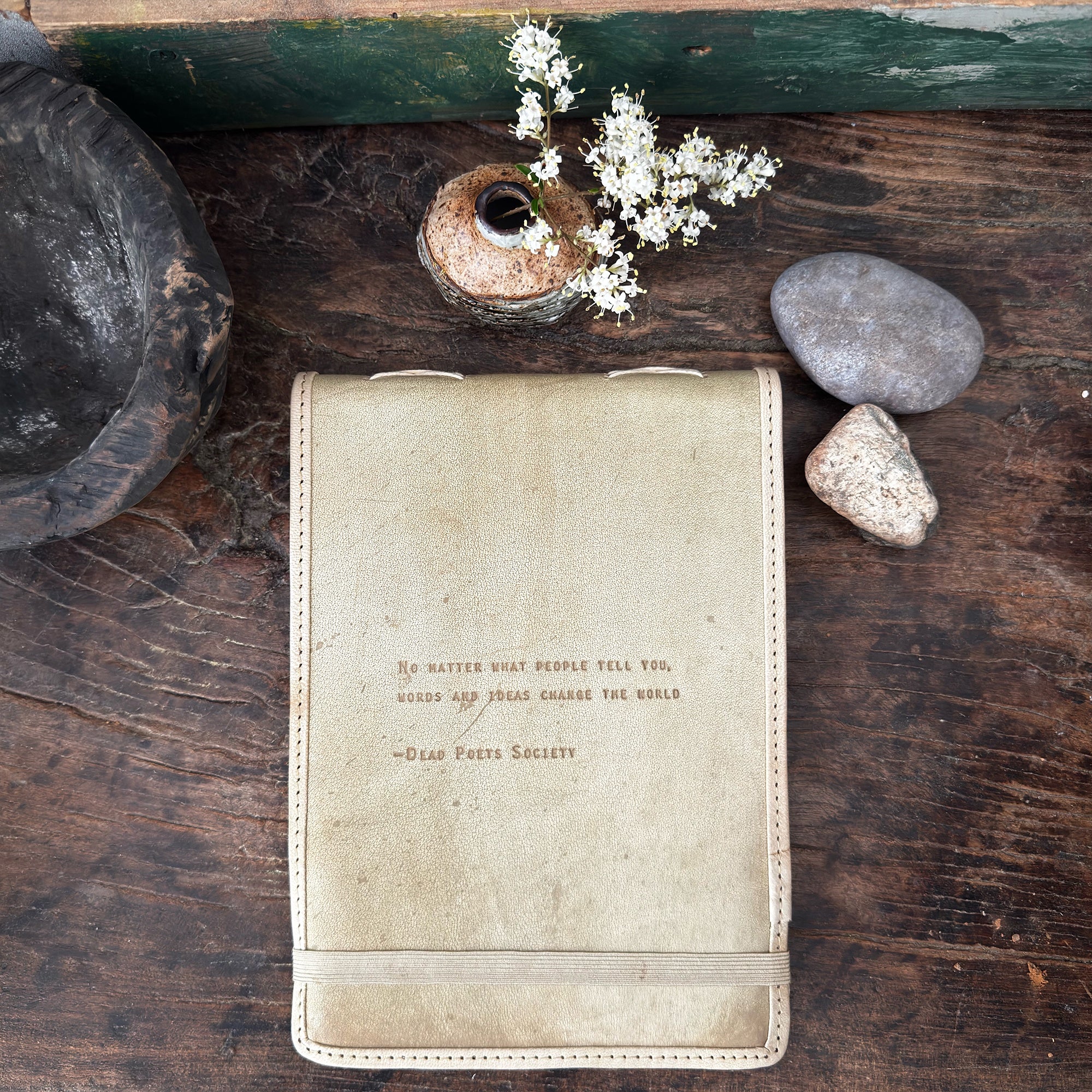 Large Dead Poets Society Leather Journal - Honey
