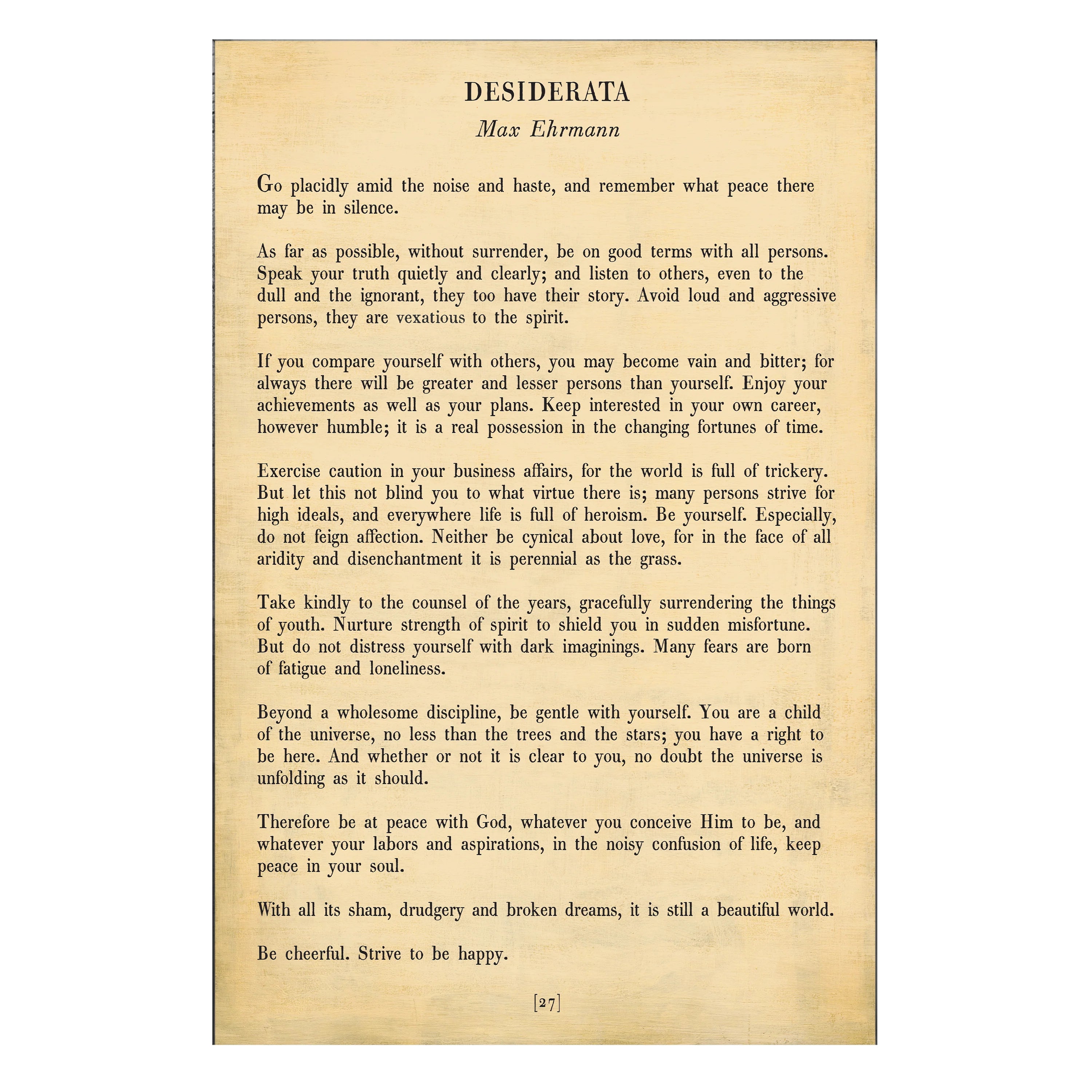 Desiderata - Poetry Collection