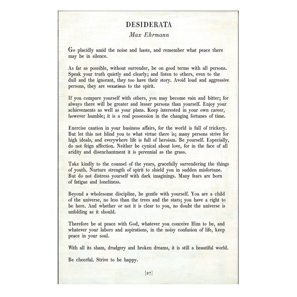 Desiderata - Poetry Collection