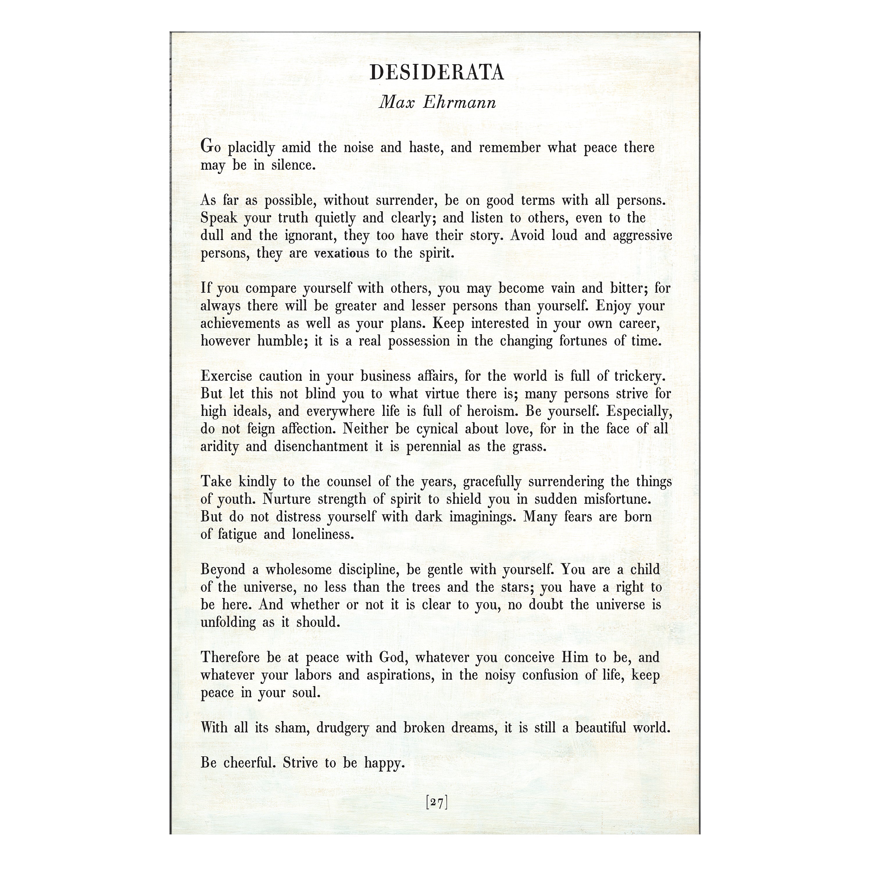 Desiderata - Poetry Collection