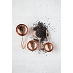 Hammered Stainless Steel Scoops with Tie, S/4