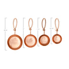 Hammered Stainless Steel Scoops with Tie, S/4