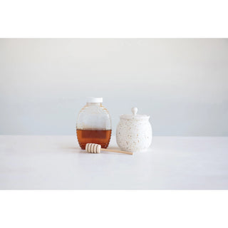 Honey Jar with Dipper and Lid, Set