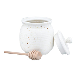 Honey Jar with Dipper and Lid, Set