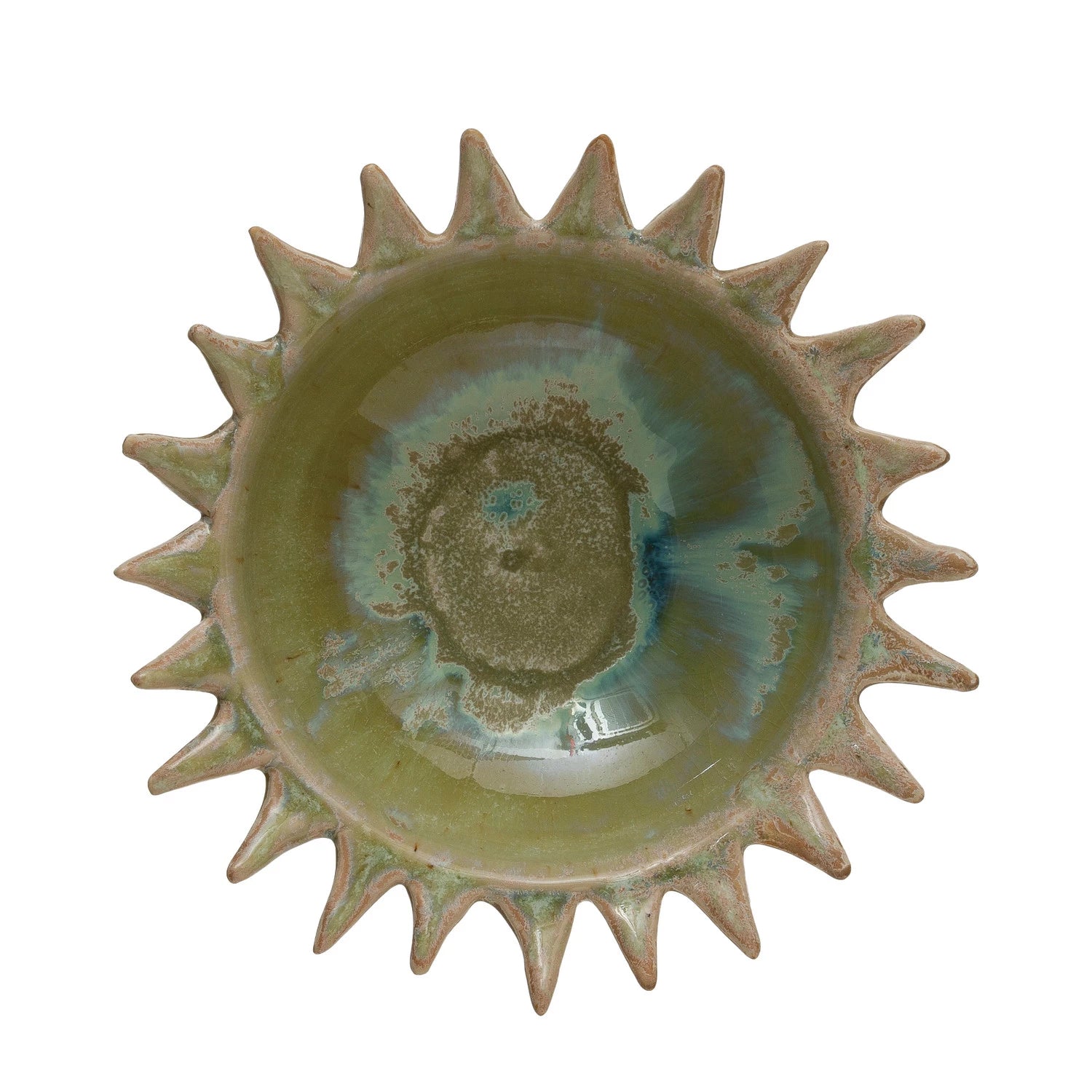 Stoneware Sunburst Serving Bowl