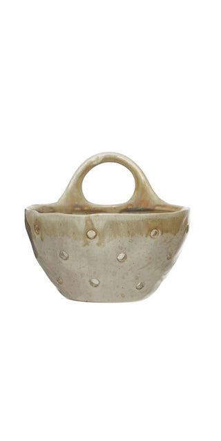 Stoneware Colander with Handle - Small