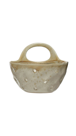 Stoneware Colanders with Handle - Large