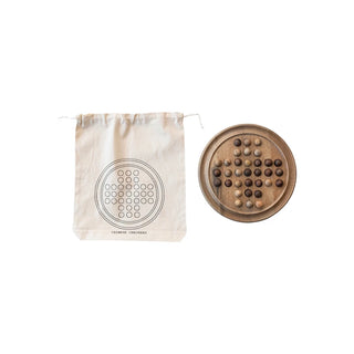 Mango Wood Chinese Checkers Set in Bag