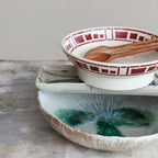 Stoneware Bowl, Reactive Crackle Glaze, 11-1/2"