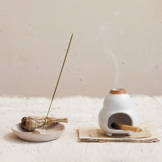 Stoneware Incense Holder w/ Heart