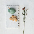 Marble Cheese/Cutting Board with Scalloped Edge