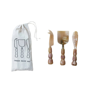Natural Horn Cheese Servers