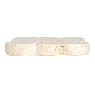 Travertine Coasters w/ Scalloped Edge, Set of 4