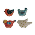 Hand-Painted Stoneware Bird Shaped Dish