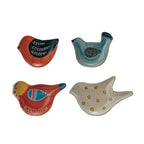Hand-Painted Stoneware Bird Shaped Dish, 4 Styles