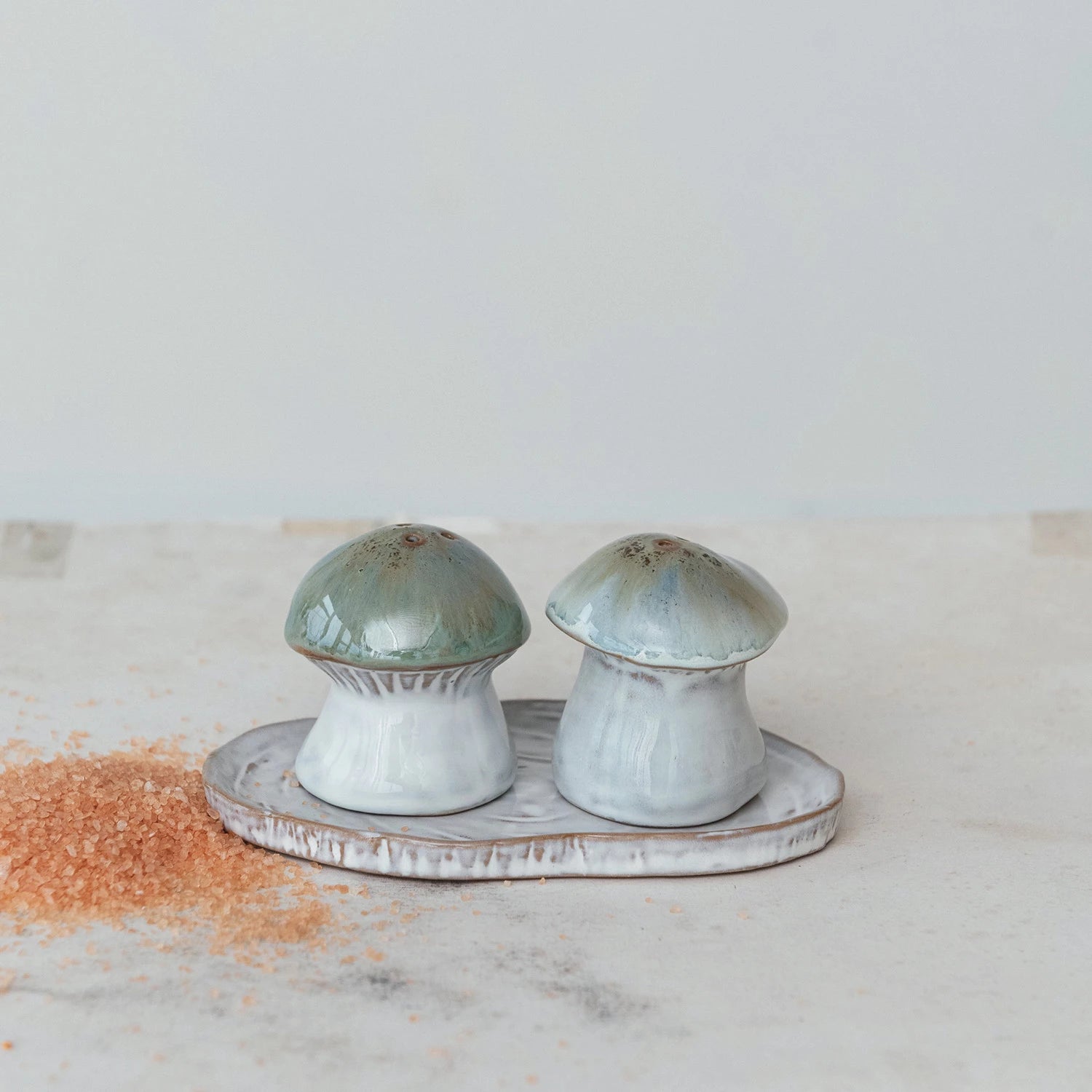 Stoneware Mushroom Salt & Pepper Shaker Set