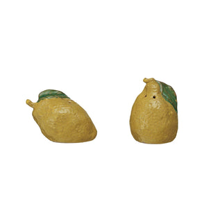 Hand-Painted Salt & Pepper Shakers, Set of 2, Lemon