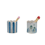 Stoneware Matchstick Holder with Striker