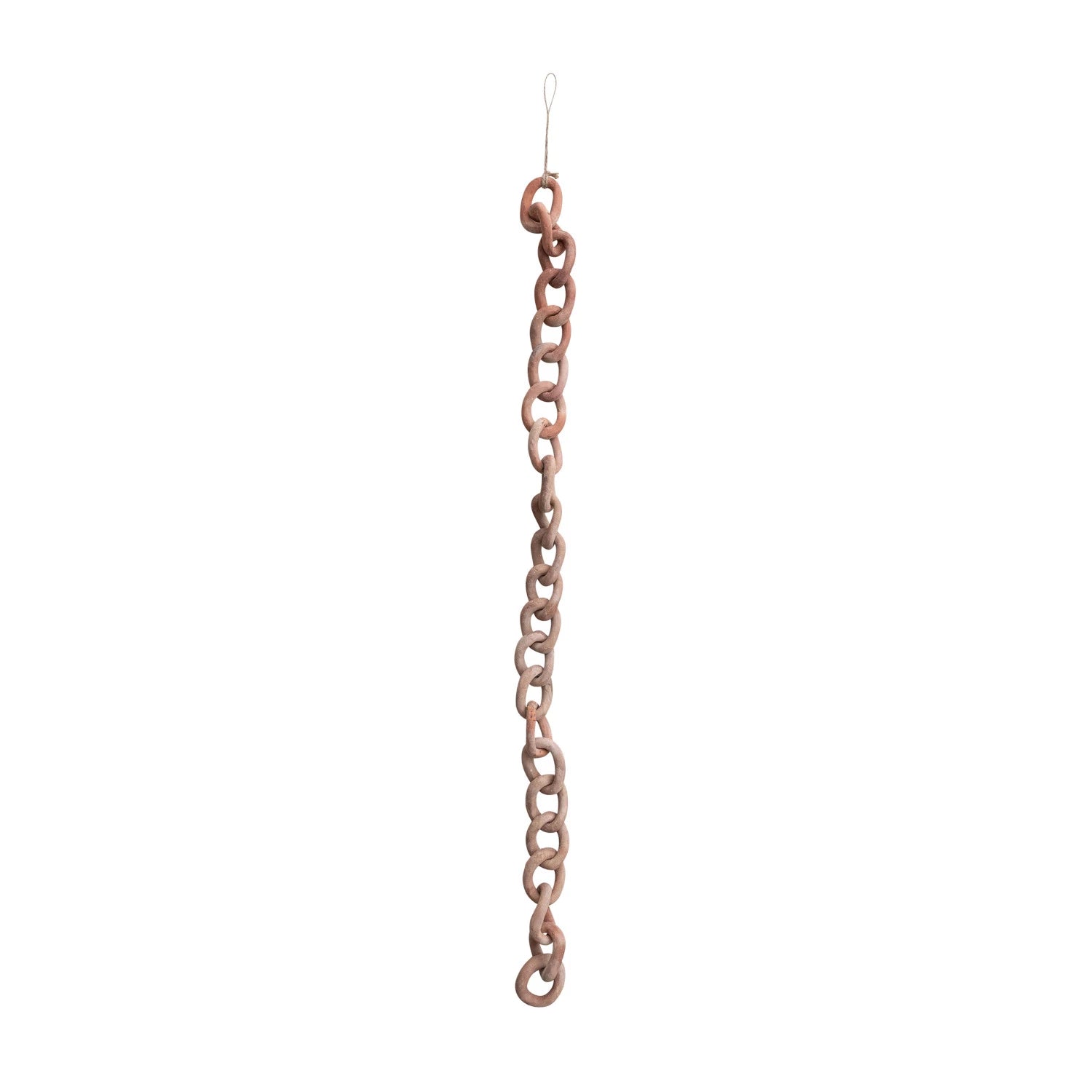 Handmade Terra-cotta Chain, Distressed Finish