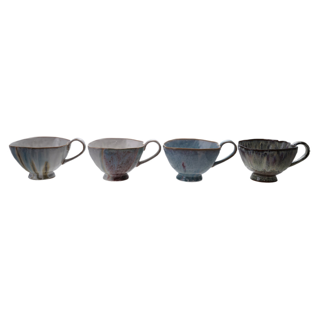 14 oz. Stoneware Footed Mug, 4 Colors