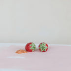Hand-Painted Strawberry Shaped S & P Shakers, S/2