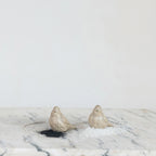 Debossed Stoneware Salt & Pepper Shakers, S/2