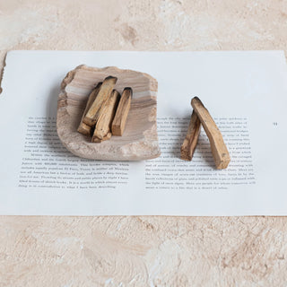 Rainbow Sandstone Soap Dish with Raw Edge