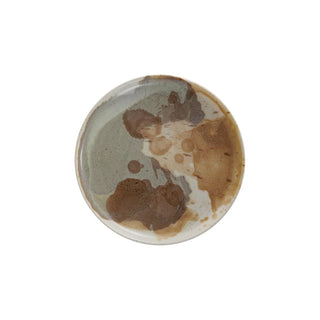 Stoneware Plate, Reactive Glaze